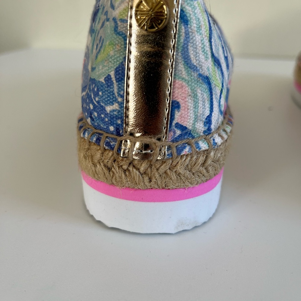 Lilly Pulitzer Blue and Pink Espadrilles - Picture 3 of 6